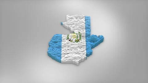 Guatemala Map with Flag Intro Background Stock Footage 315163130