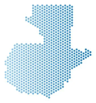 Guatemala Map Hex Tile Mosaic イラスト素材