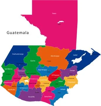 Guatemala map Stock Illustration