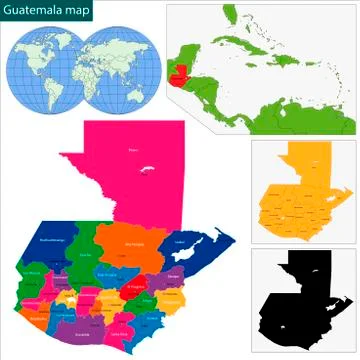 Guatemala map Stock Illustration