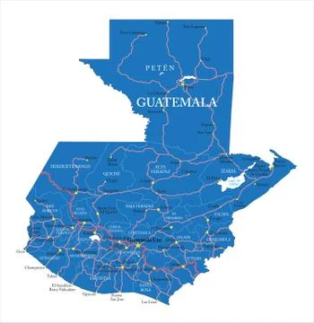 Guatemala map Stock Illustration