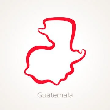 Guatemala - Outline Map Stock Illustration