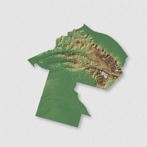 Guatemala Rotating 3D Relief Map Seamless Loop, Alpha Channel 4K Video stock 340716143