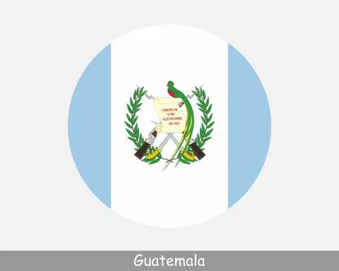 Guatemala Round Flag Stock Illustration