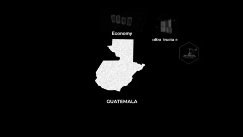 Guatemala technology map with animated charts Stock Footage 340971697