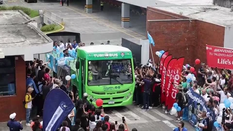 Guatemala welcomes its two Olympic medalists from Paris 2024 with a caravan, Gua Stock Footage 281800422