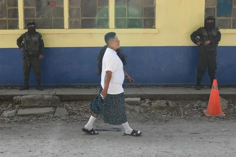 Guatemalan authorities conduct joint security operation at Pavon Prison Farm, Fr Stock Photos