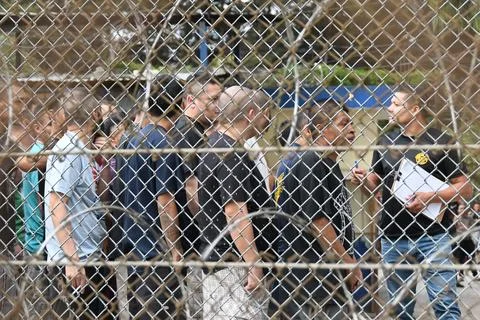 Guatemalan authorities conduct joint security operation at Pavon Prison Farm, Fr Stock Photos