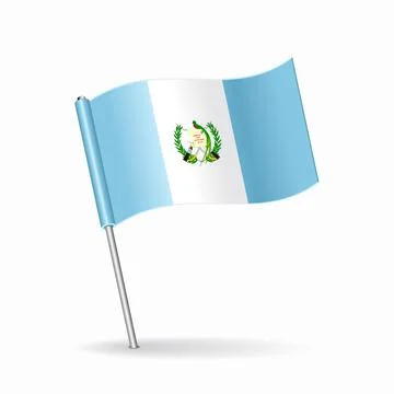 Guatemalan flag map pointer layout. Vector illustration. Stock Illustration