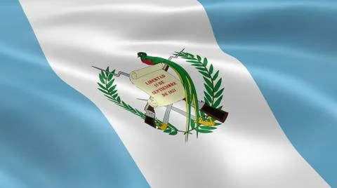 Guatemalan flag in the wind Foto stock
