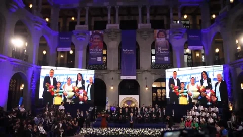 Guatemalan president's term ends with assertive farewell message, Guatemala, GT  스톡 동영상 261246202