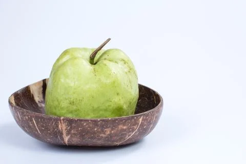 Guava and coconut shell Stock Photos