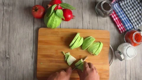 Guava cutting Stock Footage 287330445
