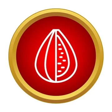 Guava fruit icon representing healthy tropical food Stock Illustration