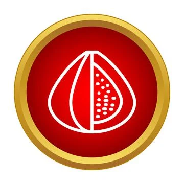 Guava fruit icon representing healthy food concepts Stock Illustration