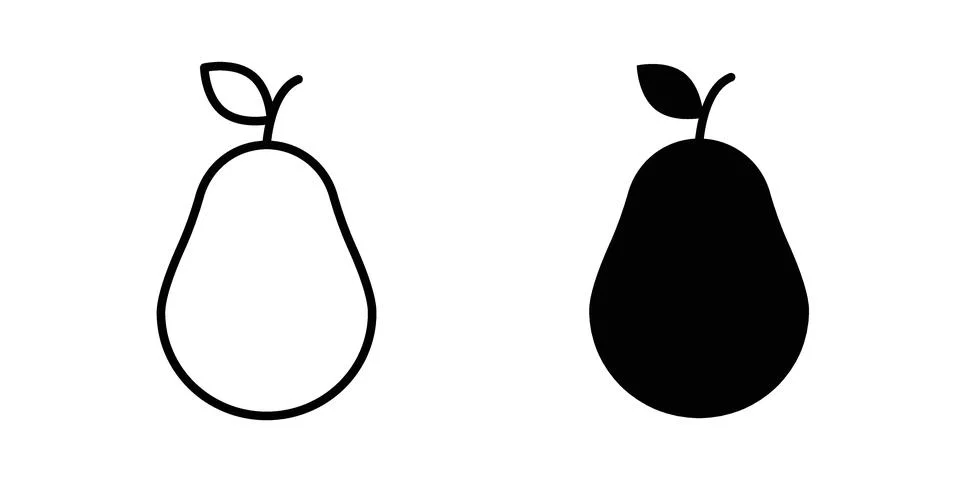 Guava fruit icon for web projects Stock Illustration