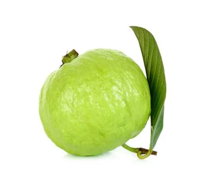 Guava fruit isolated on the white background Stock Photos
