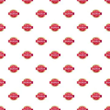 Guava fruit labels form an abstract seamless pattern Stock Illustration