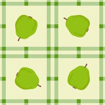 Guava fruit seamless for pattern fabric, simple guava fruit cute repeat in .. イラスト素材