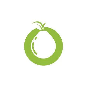 Guava fruit vector icon illustration design Illustrazione stock