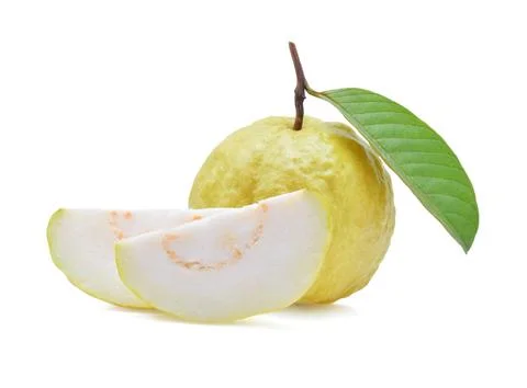 Guava fruit on white background Stock Photos