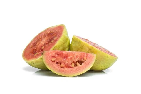 Guava isolated on white background. 스톡 사진
