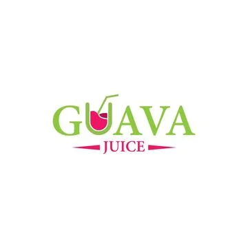 Guava juice  logo template Stock Illustration