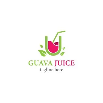Guava juice  logo template Stock Illustration