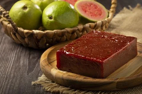 Guava paste, typical sweet made from guava also known as Goiabada. Foto stock
