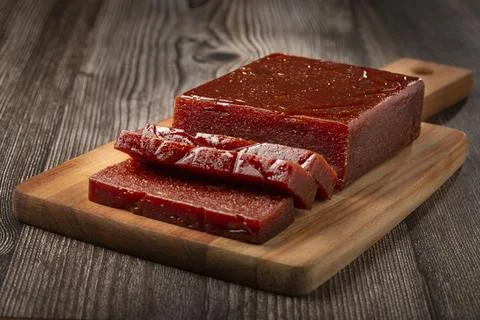 Guava paste, typical sweet made from guava also known as Goiabada. Stock Photos