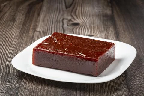 Guava paste, typical sweet made from guava also known as Goiabada. Stock Photos
