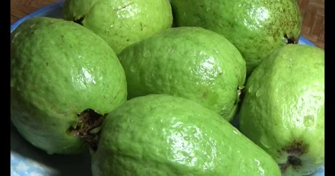 Guava on the plate Video stock 296133943