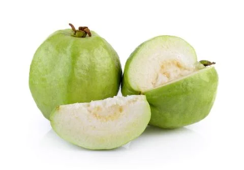 Guava on white background Stock Photos