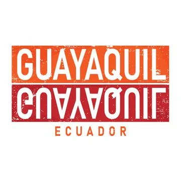 Guayaquil, text design. Vector Typography poster. Usable as background. Stock Illustration