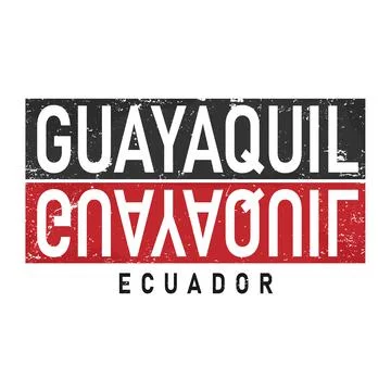 Guayaquil, text design. Vector Typography poster. Usable as background. Illustrazione stock