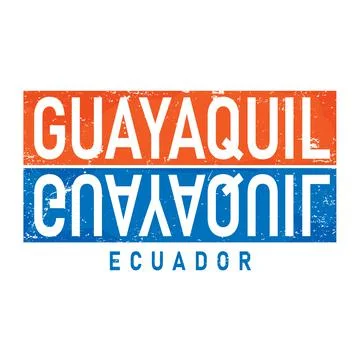 Guayaquil, text design. Vector Typography poster. Usable as background. Stock Illustration
