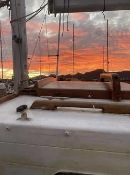 Guaymassunsetboatyard Stock Photos