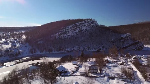 Gubaha ski resort. Drone view Stock Footage 115898487