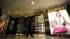 Gucci shop, expensive fashion designer l... | Stock Video |
