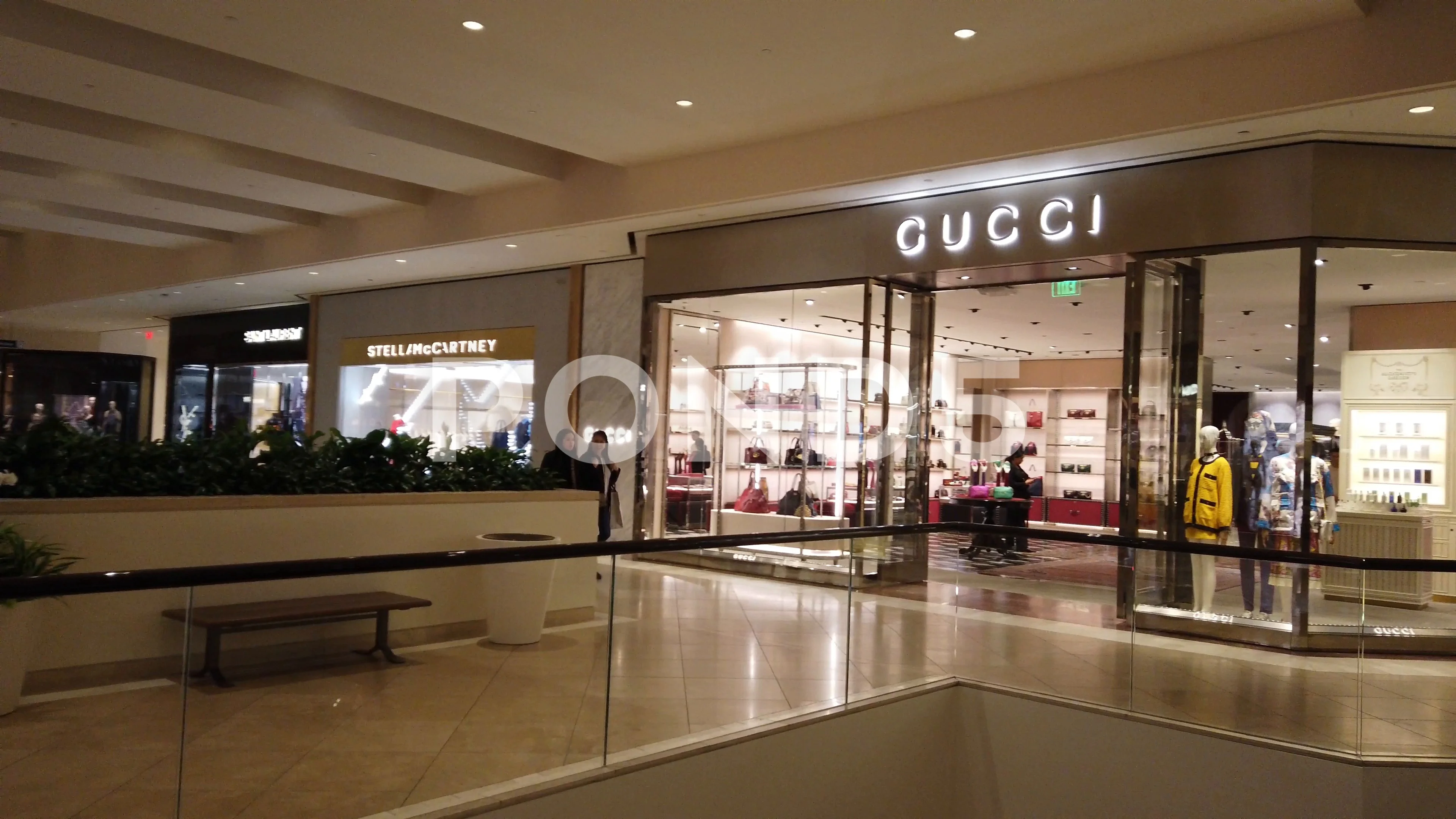 Gucci in South Coast Plaza luxury shoppi... | Stock Video | Pond5