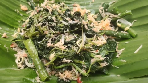 Gudangan A Traditional Dish from Java, Indonesia Stock Footage 295090799