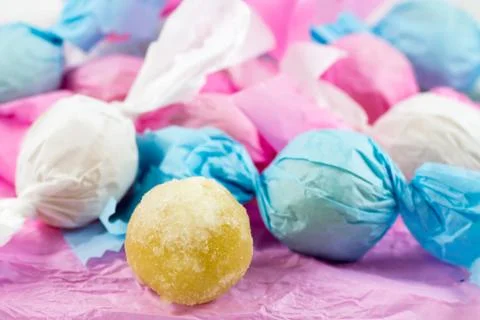 Gueffus or Sospiri, typical sweets of Sardinia, Italy Stock Photos