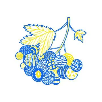Guelder Rose Ukraine Stock Illustration