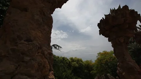 Guell Park in Barcelona Stock Footage 66513633