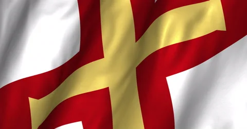 Guernesy waving flag 4K Stock Footage 50547896