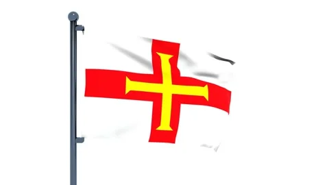 Guernsey Flag Video stock 150197413
