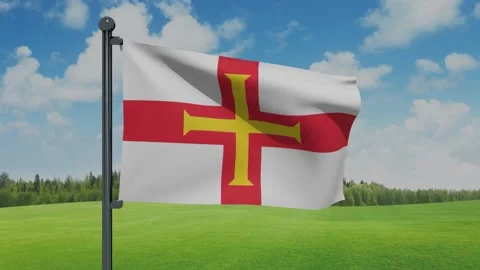 Guernsey Flag Stock Footage 152708777
