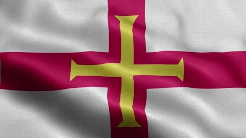Guernsey flag Front Stock Footage 318665609