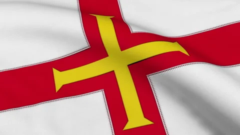 Guernsey Flag Loop Stock Footage 241144007