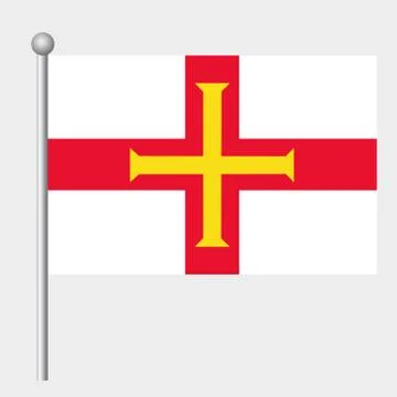 Guernsey flag vector template background realistic copy Ilustración de archivo